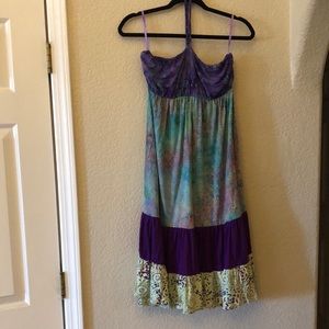 Purple Santiki tie-neck dress/skirt
